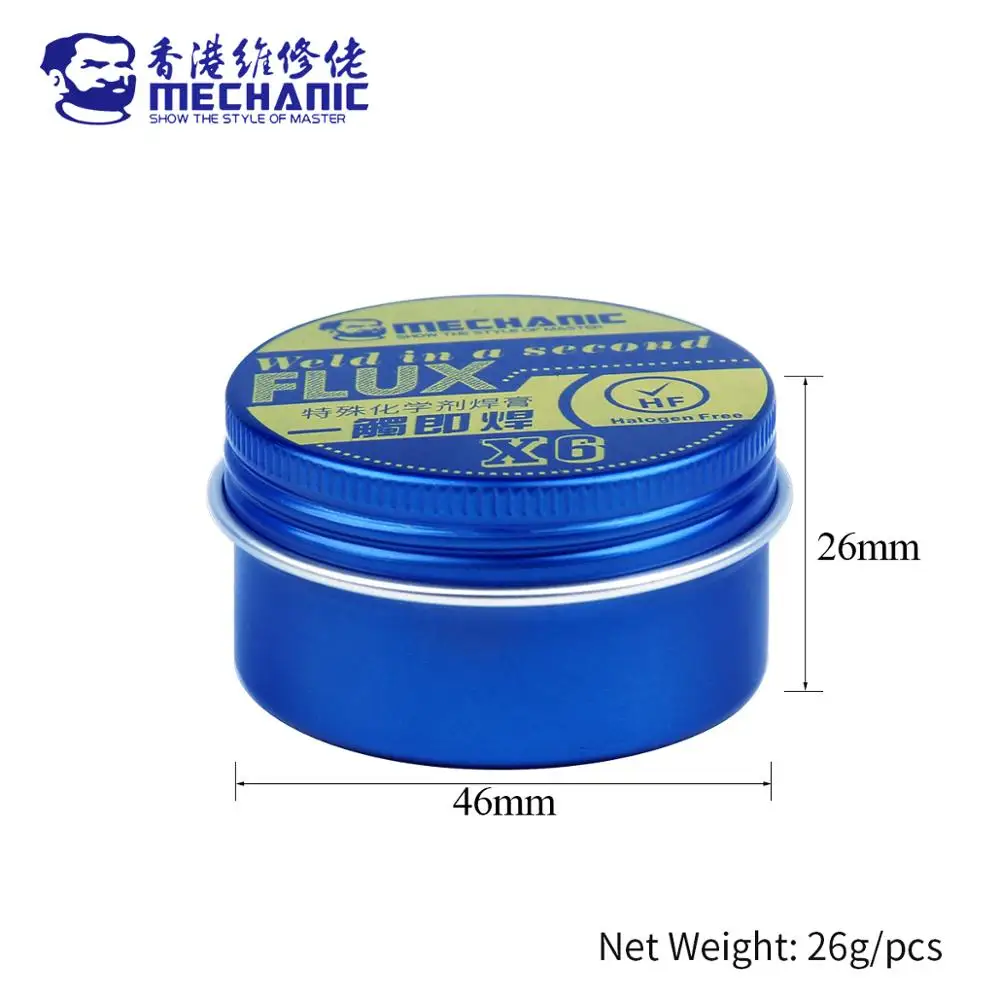 

MECHANIC Original Imported Mild Rosin Halogen-Free Lead-Free Soldering Paste PCB BGA No-Clean Solid Welding Flux Repair Solder