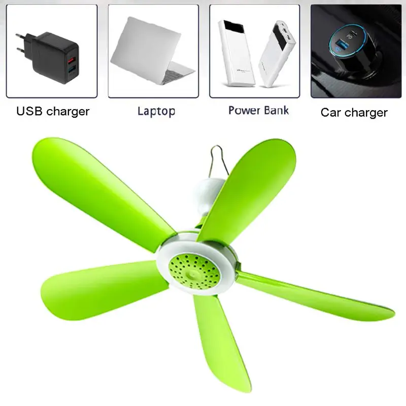 

5W Remote Control Timing USB Ceiling Fan Air Cooler USB Fans for Bed Camping Outdoor Hanging Camper Tents Hanger Fan 2.4m X6HA