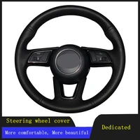 car steering wheel cover braid wearable genuine leather for audi a4 b9 avant a5 f5 q2 a1 8x sportback a3 8v