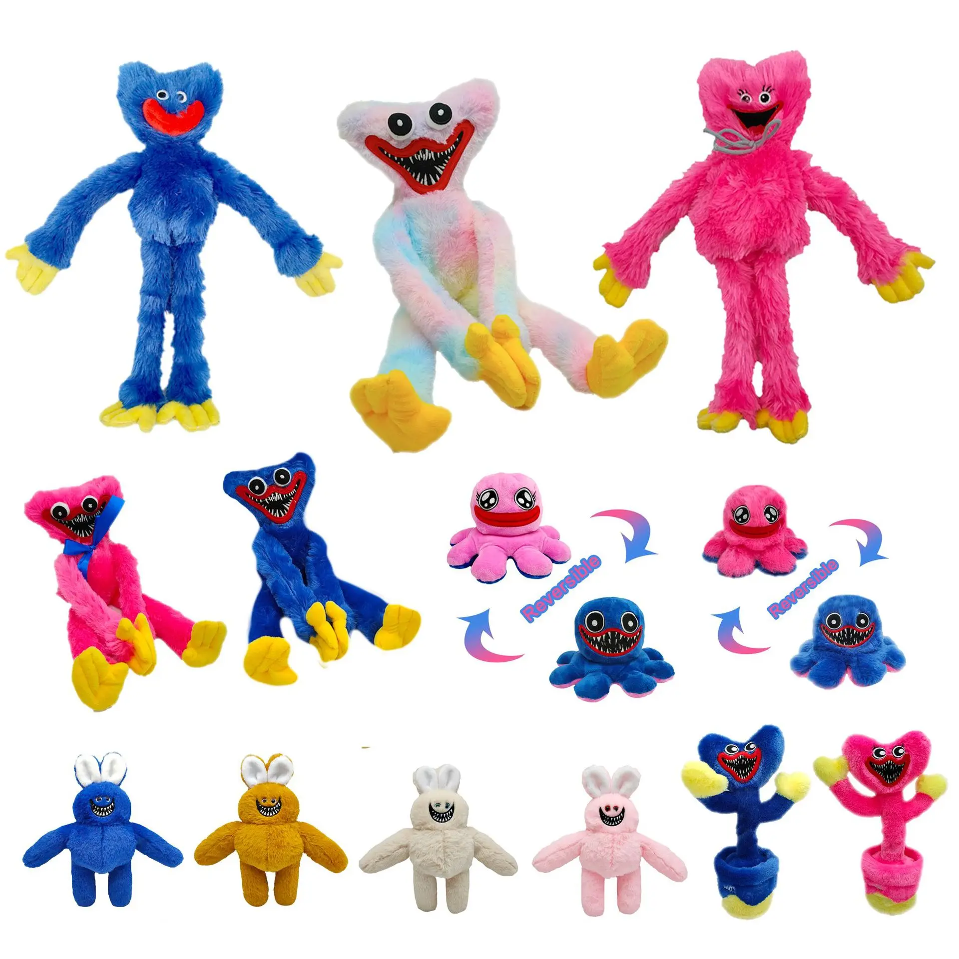 Оптовая продажа Huggy Wuggy музыкальные качели цветок плюшевая игрушка Мак кукла