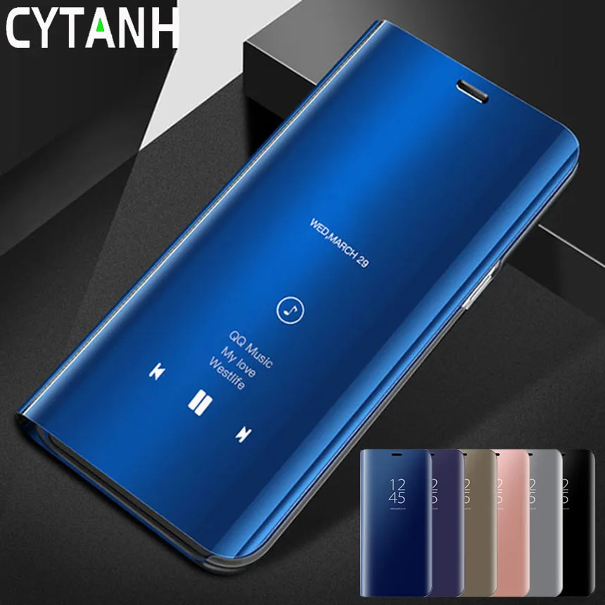 Умный зеркальный флип-чехол для телефона Huawei P30 Pro P20 Lite P10 P9 Plus Nova 3e с прозрачным