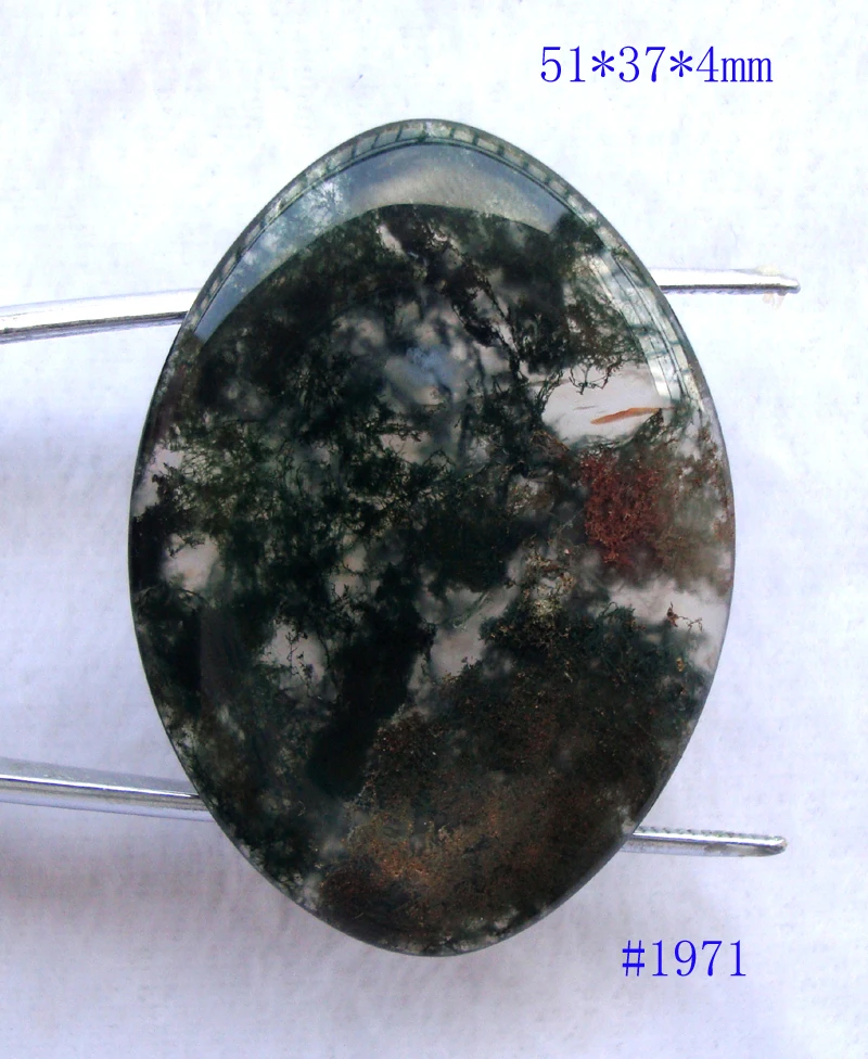 Натуральный моховой агат овальной формы подходит для подвесок женской и мужской ювелирной бижутерии для свадеб, вечеринок, дня рождения.