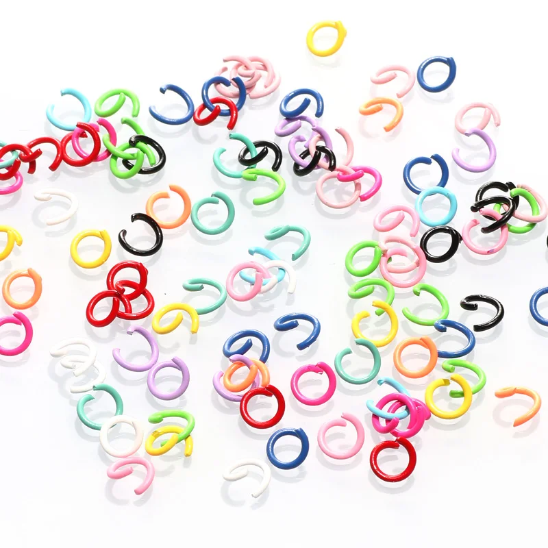 

Multicolor 100pcs 8mm Metal Open Single Loops Jump Rings Split Rings Supplies For Jewelry Making DIY Bracelet Necklaces Supplies