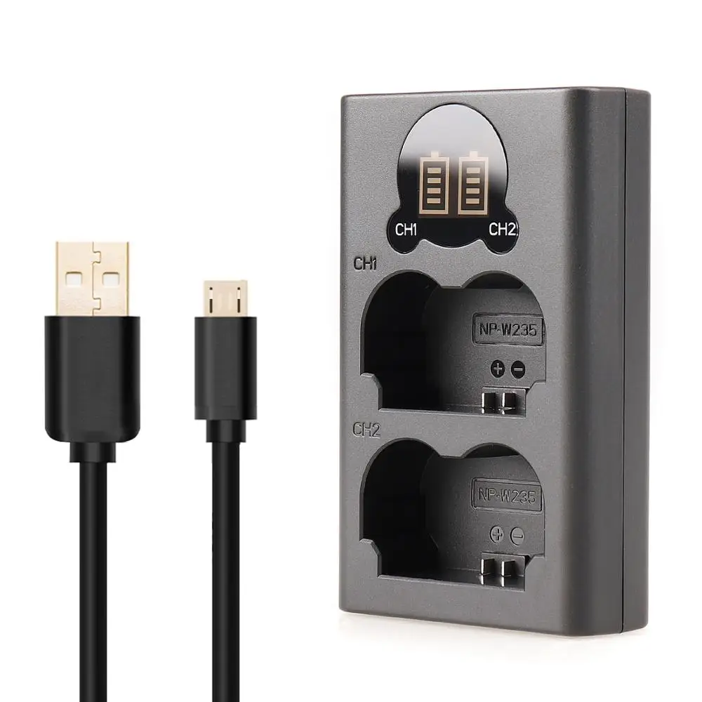 NP W235 адаптер для ЖК батареи двойное зарядное устройство Быстрая зарядка камеры