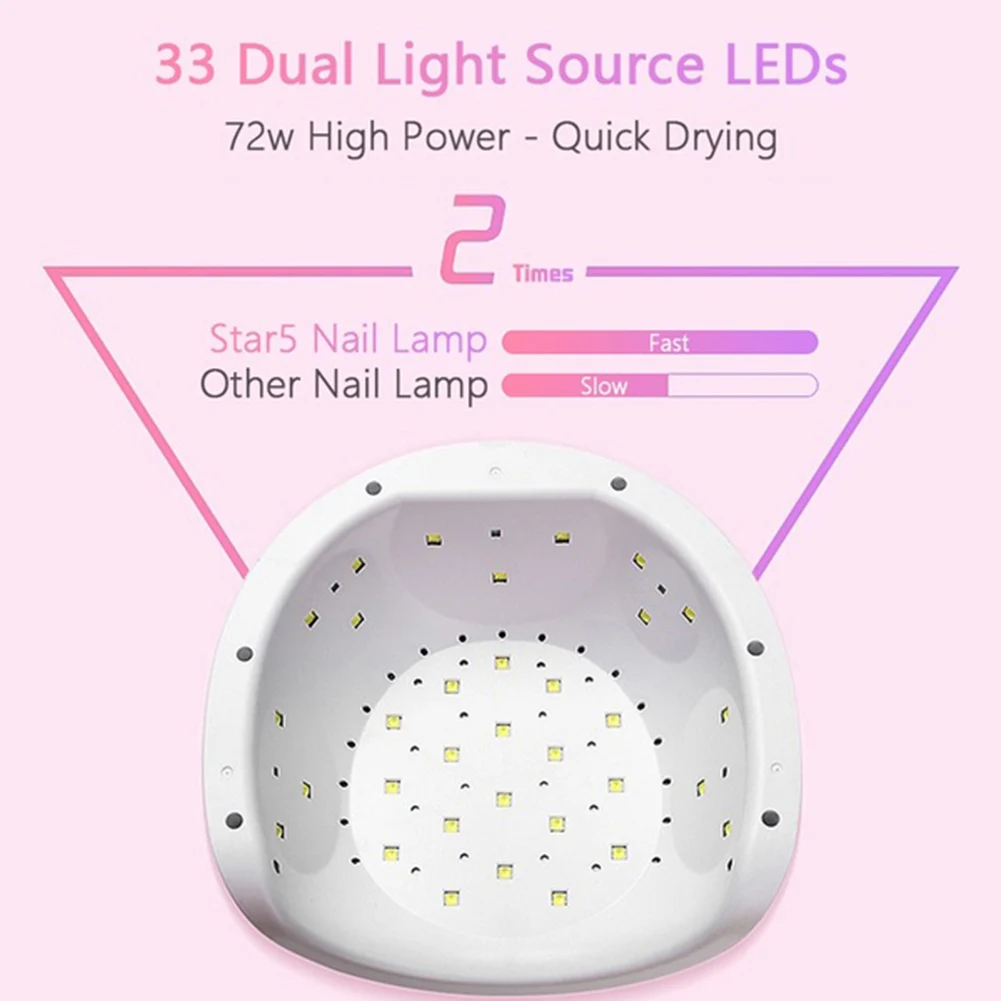 Профессиональный 110-240 В умный датчик Светодиодный УФ-лампа для ногтей Гель-лак