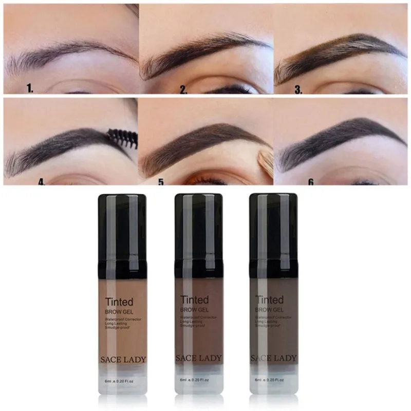Натуральная косметика для макияжа 3 цвета водостойкая краска тушь для бровей, Крем гель для бровей Макияж набор сделать его натуральный толстый