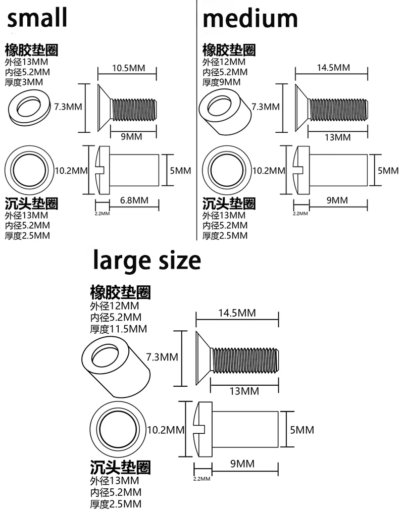 Kydex кобура винт части быстрого набора оболочки винтовые фитинги для изготовления
