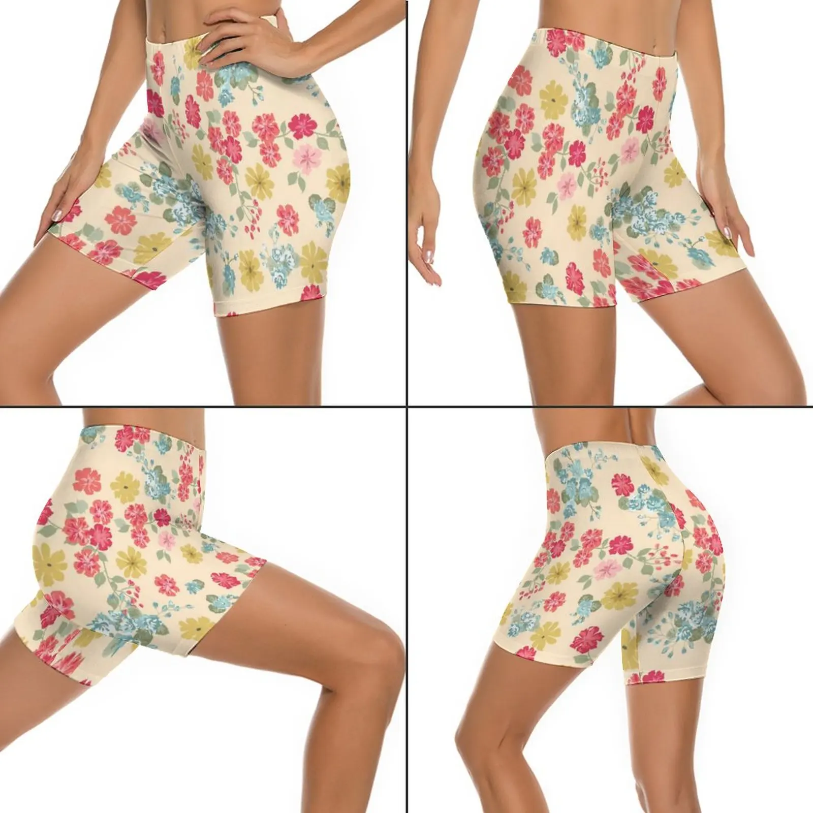 

Yoga Shorts & Leggings High Waisted Gym Shorts for Women Tummy Control Running Workout PantsYoga Pants Floral