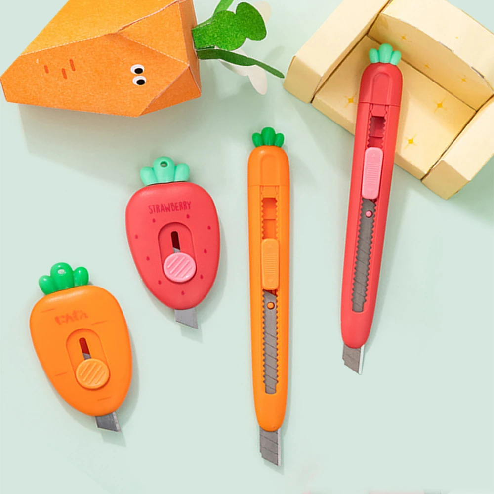 

Симпатичный мультяшный нож для моркови, Универсальный мини-нож для бумаги, ручная работа, столовые приборы, офисные принадлежности, ножницы...