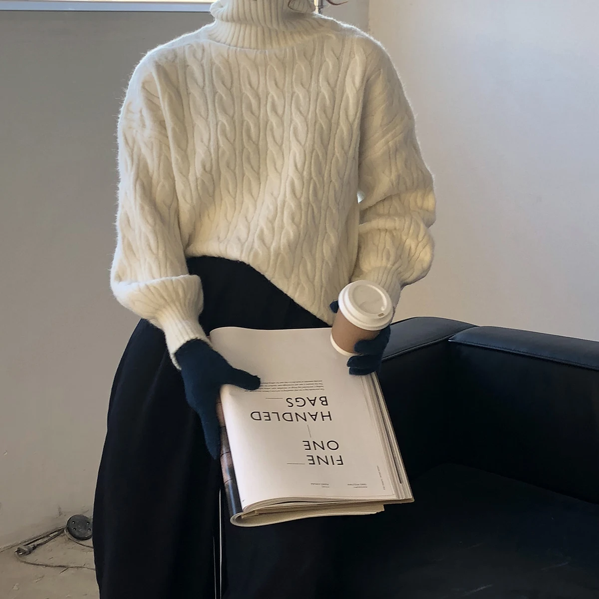 Hzirip Warm Sweaters Women 2020 New OL Long Sleeve Knitted Jumpers Pullovers Women's Jumper Turtleneck Sweater Female | Женская