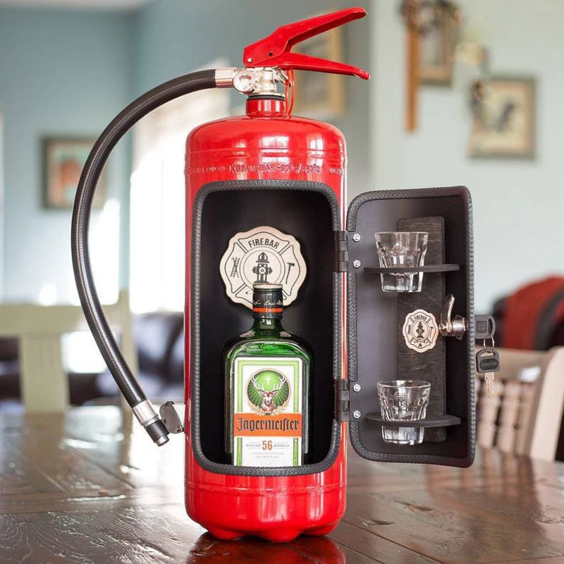 

Fire Extinguisher Mini Bar Novelty Wine Storage Box Creative Fire Extinguisher Shape Wine Storage Bar Decoration