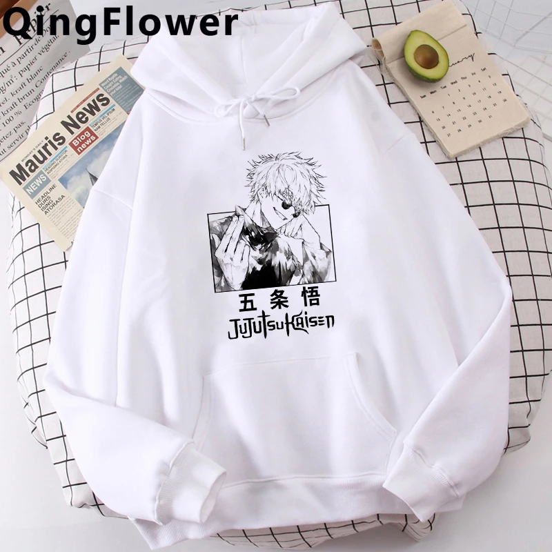 Толстовка мужская с японским аниме худи принтом джутитусу кайсен Джоджо Сатору