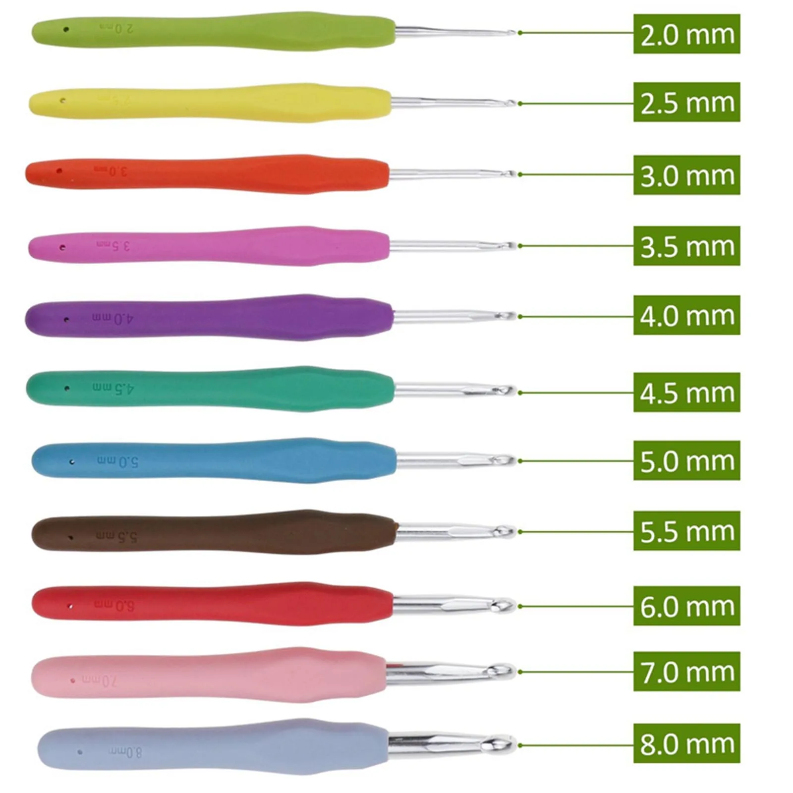 12 шт набор для вязания крючком пряжа Вязание Крюк комплект Алюминий дома