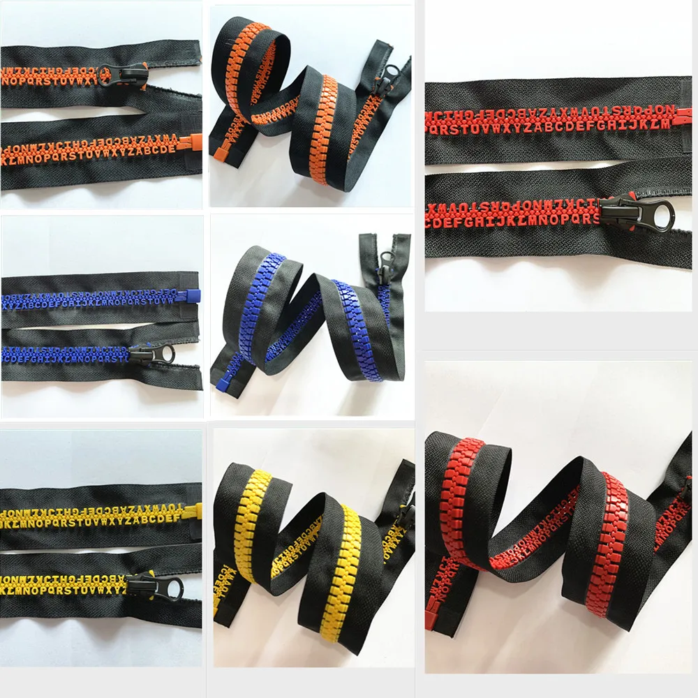 

1-10 шт. буквы зубы 8 # Смола открытая застежка-молния на одежду 50/55/60/65/70 см