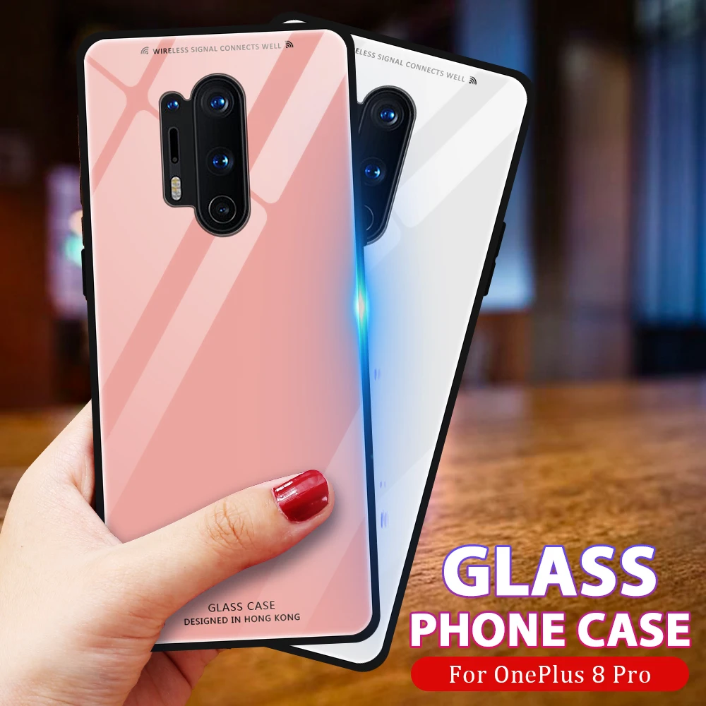 

Tempered Glass Case For Oneplus 8T Nord 8 8Pro Luxury Hard Plain Glass Protective Back Cover For Oneplus Nord 8 8T Nord 8 Pro