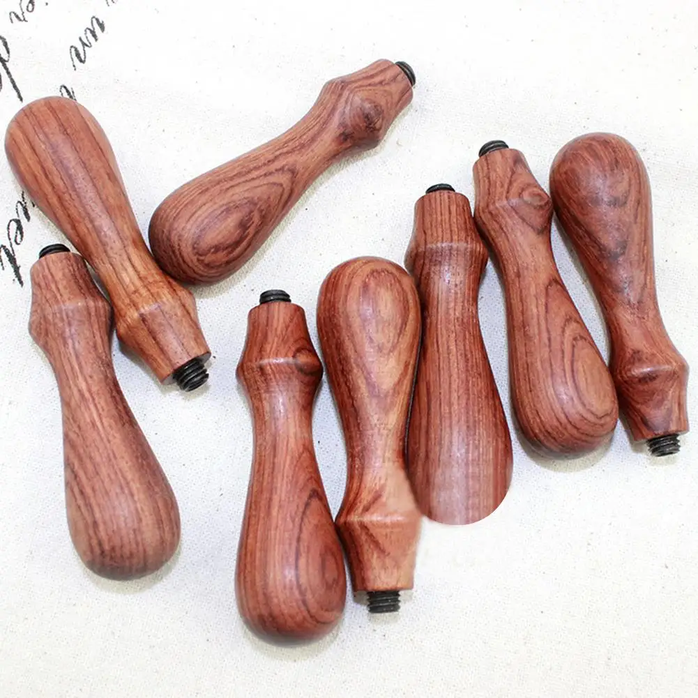 1 шт чехол из кожи в стиле ретро уплотнения штамп деревянная ручка для свадьбы