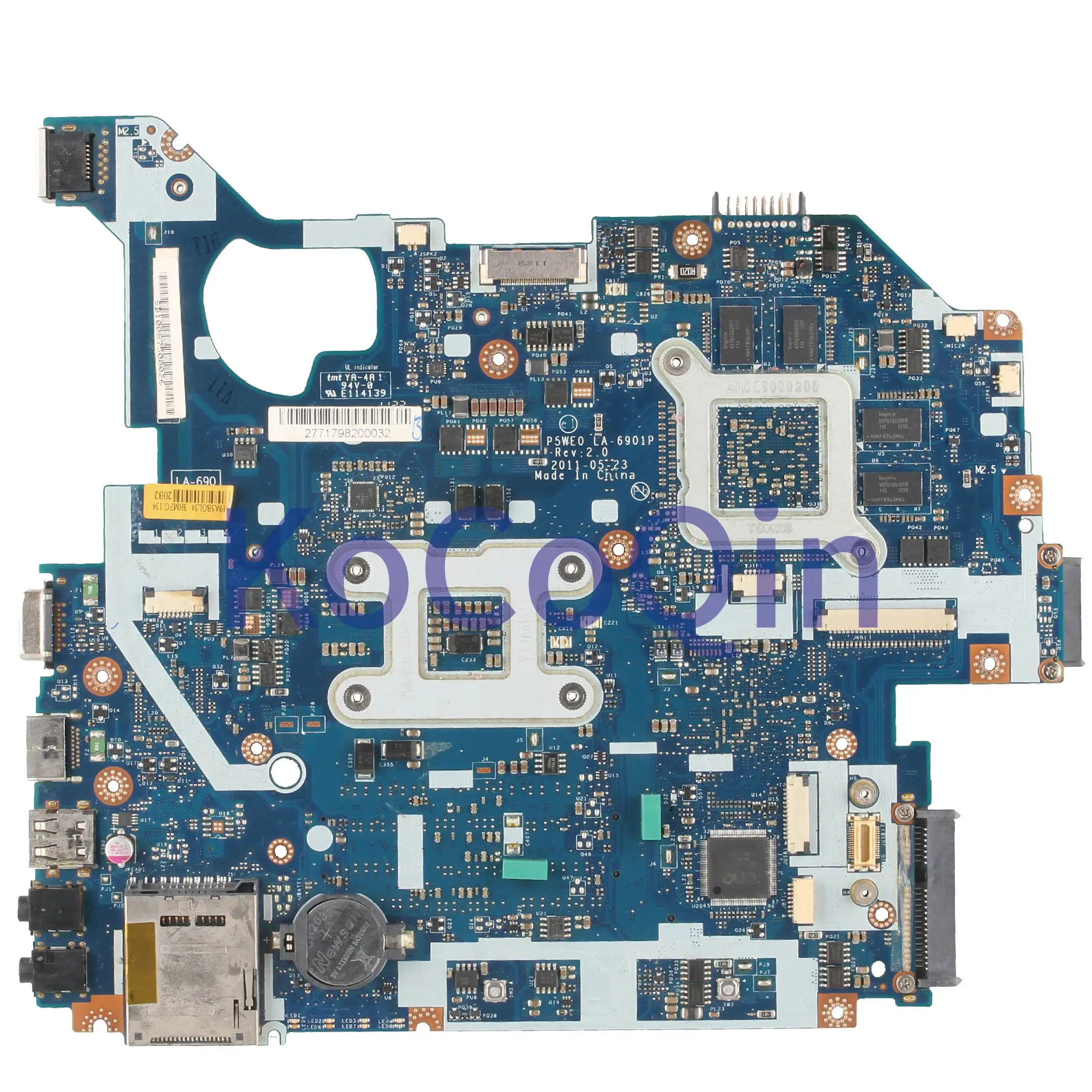 Материнская плата для ноутбука KoCoQin для ACER Aspire 5750 5750G GT540M P5WE0 LA-6901P MBRAZ02004 HM65 N12P-G2-A1.