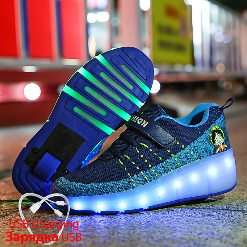 

Светящиеся кроссовки для катания на роликах, светящиеся кроссовки с USB зарядкой для детей и женщин, 2019