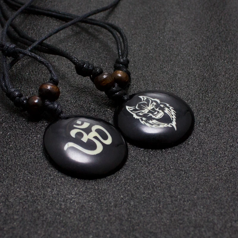 АУМ Ом буддийские индуизм йога Индия кости яка вырезка амулет подвеска