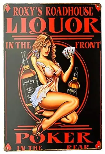 

LAOBA Pin Up Girl Metal Tin Signs Vintage Wall Art Painting Bar Pub Cafe Shop Home Decor Lady Poster Plate Plaque