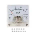 Амперметр постоянного тока 91C4, Аналоговый Панель измерителя тока, механический указатель, тип 123510203050100200300500mA A 19QB