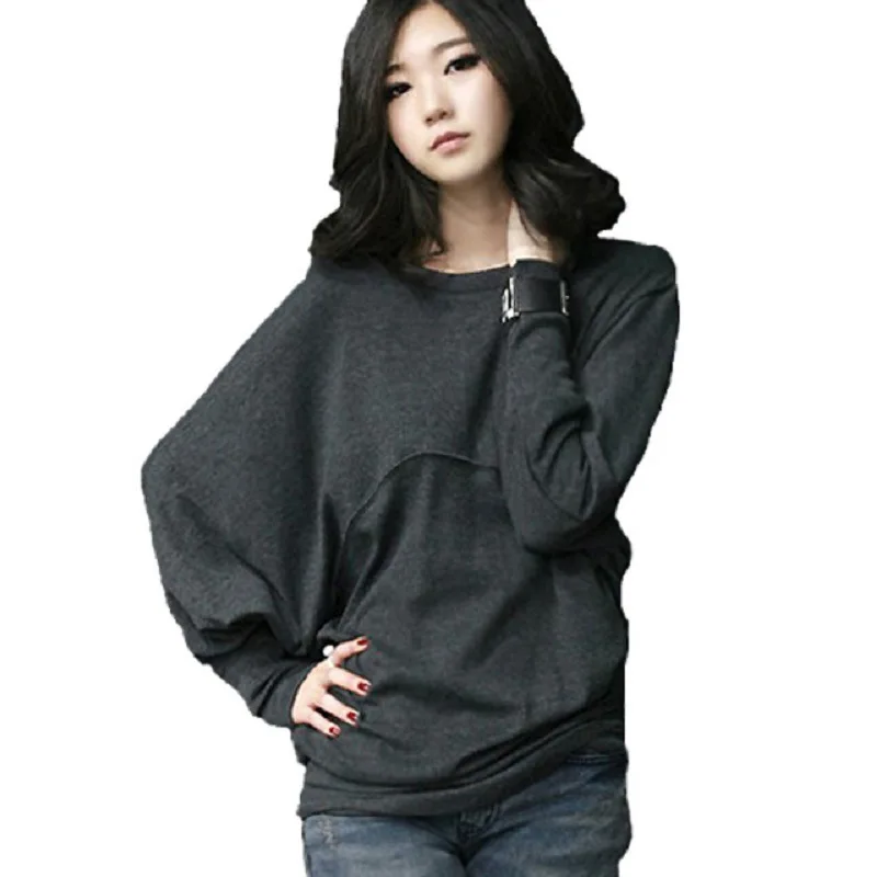 

Plus Size 3XL 4XL T Shirt Women Tops Autumn Winter Batwing Long Sleeve Women's T-shirt Loose Casual Woman Tshirts Ropa De Mujer