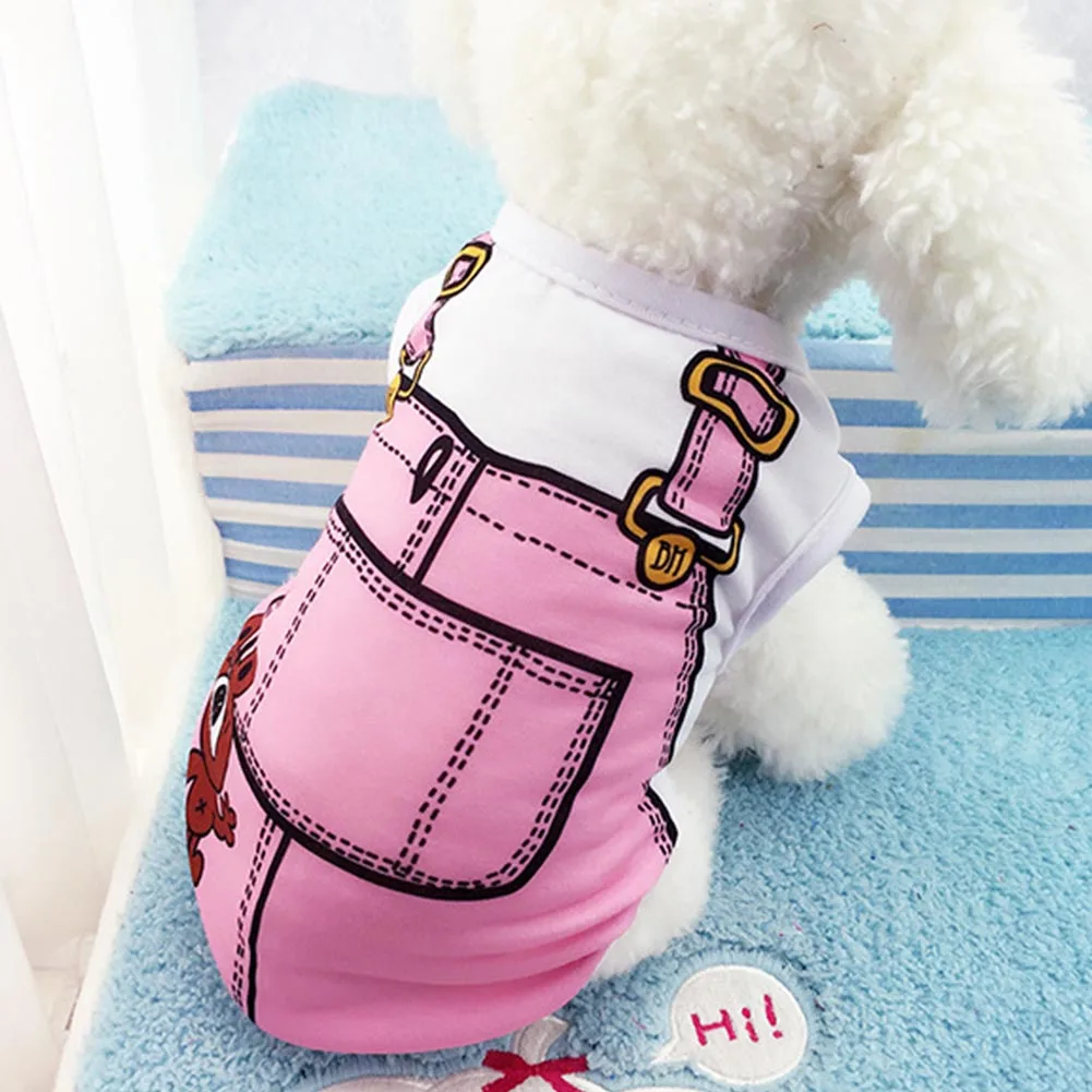 Жилет для домашних питомцев С мультяшным рисунком на весну и лето одежда собак