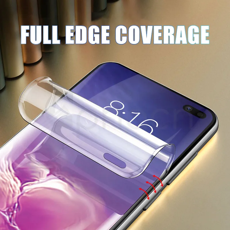 100D полностью изогнутая Гидрогелевая пленка для samsung Galaxy S10 S9 S8 Plus S10e Защитная пленка для экрана S7 Edge Note 8 9 10 Plus мягкая пленка