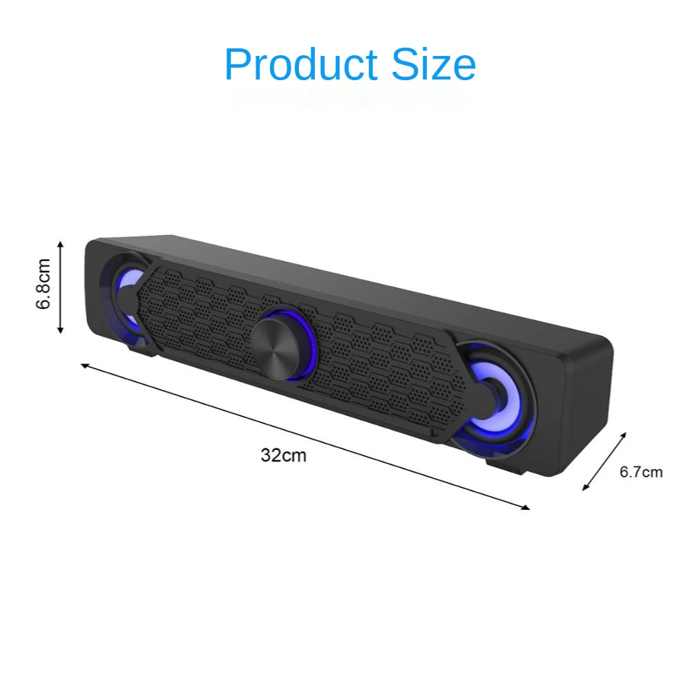 

LED Soundbar TV Computer Speakers Sound Bar Home Theatre System PC Speaker Desktop Full Range Hifi Sound Box Barra De Sonido