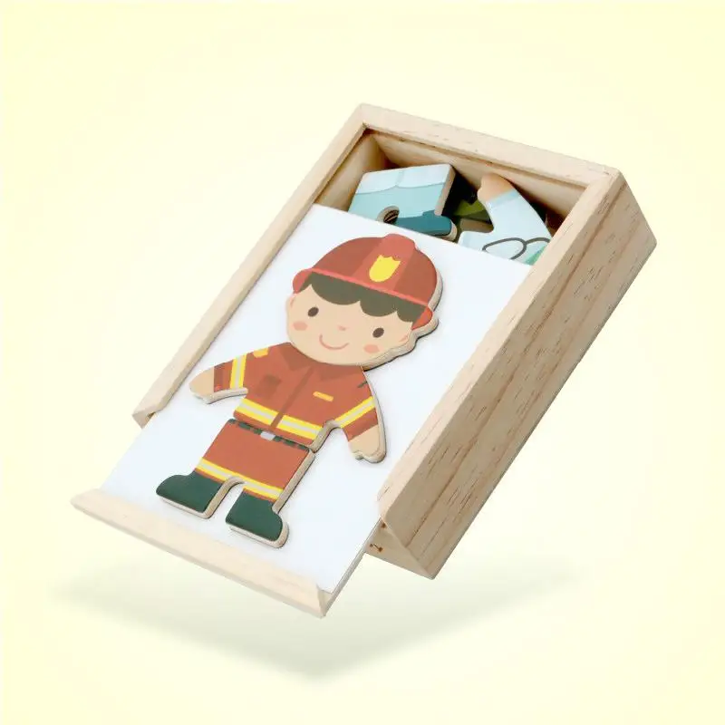 Игрушка деревянная Монтессори сделай сам магнитный сменный медведь