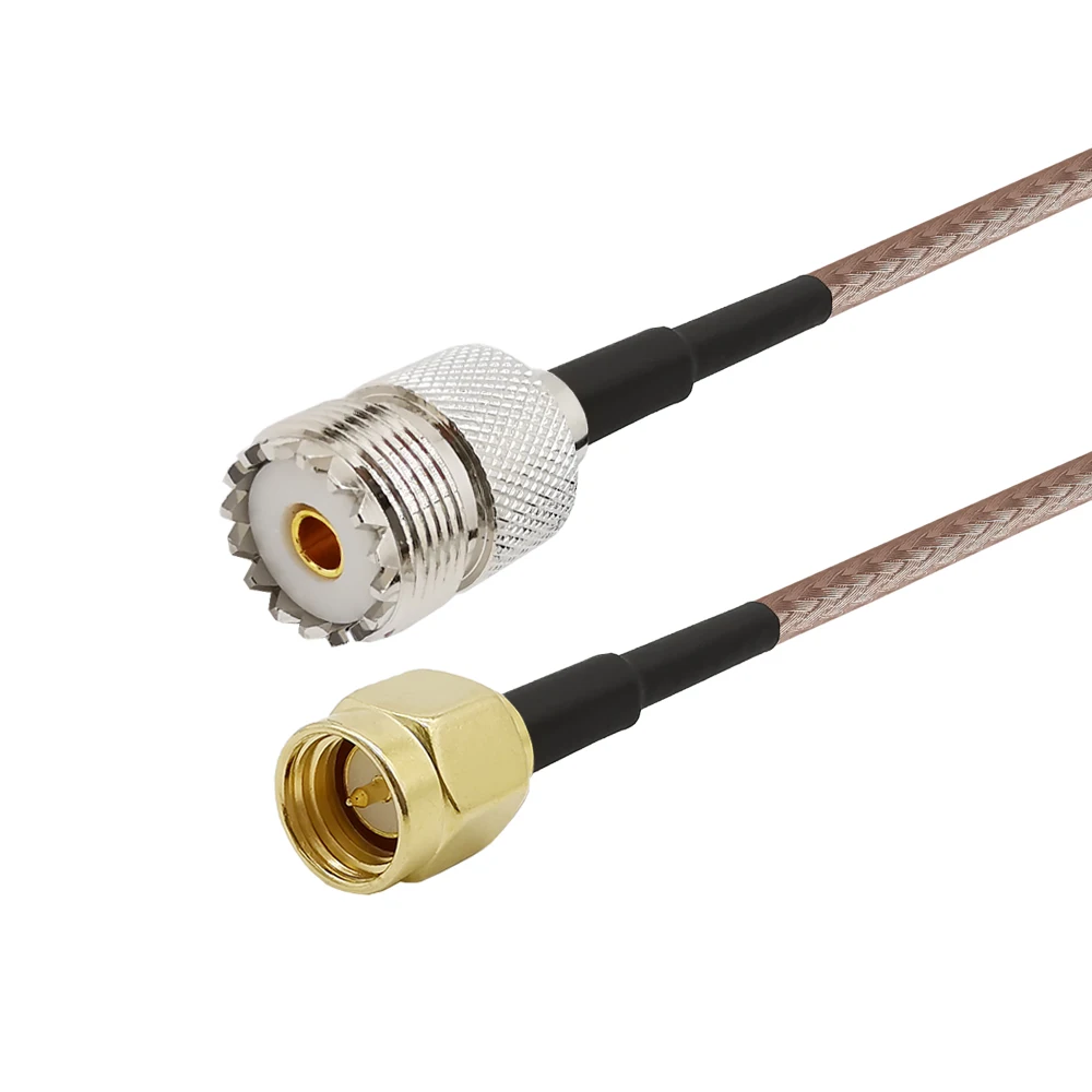 1 15 м SMA штекер к UHF PL 259 женский RG316D двойной экран серебряный кабель SO 239 для FM