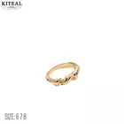 KITEAL 2020 тренд большое 18KGP позолоченное Размер 6 7 8 девочка женское кольцо поворотный узел ювелирные изделия на шею аксессуары для выпускного вечера
