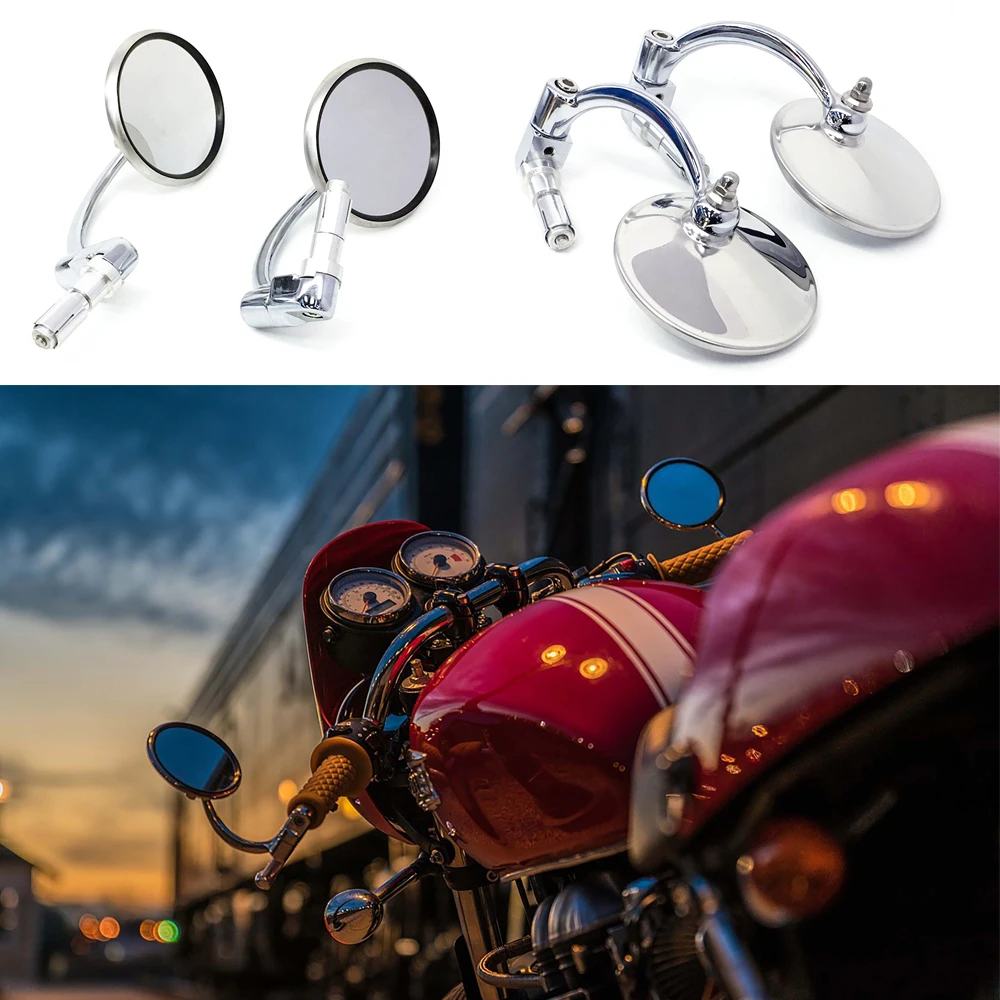 

Outside Rear View Left & Right Side View Mirrors Universal Motorcycle 7/8" 22mm for Honda KTM Kawasaki CBR 250 Z800 Z1000