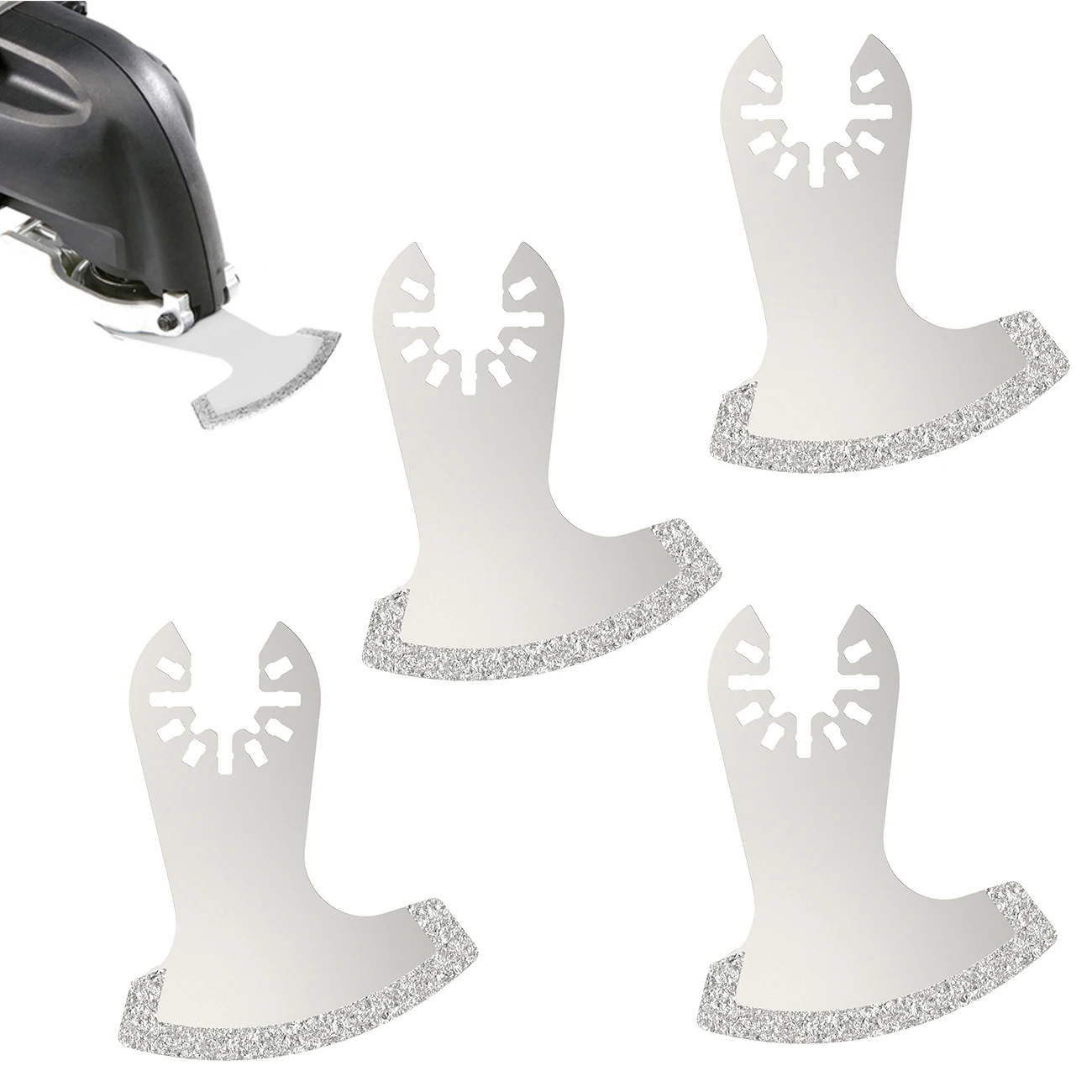 

4pcs Diamond Triangle Oscillating Saw Blades Multi Tool Saw Blades for Rough Sanding Fillers Tile Ceramics Electric Accessories