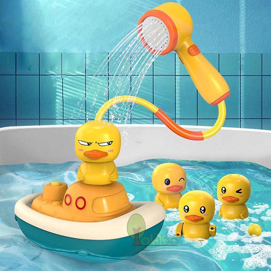 Bath Toys for Kids Electric Duck Sucker BaBy Bath Toys Spray Water Toys for Kids Outside Pool Bathtub Toys Sprinkler