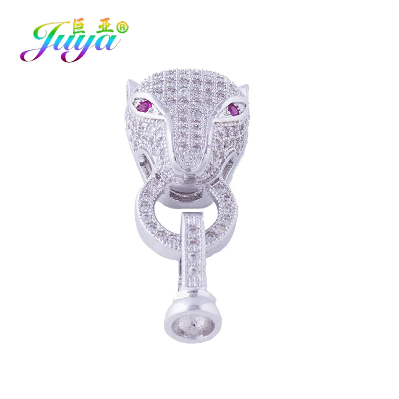 White Gold Red Eye Juya DIY бусины ювелирные изделия застежки поставки Леопард застежка для закрывания Дракон застежки для натуральных камней Жемчуг Бисероплетение ювелирных изделий - Цвет: White Gold Red Eye