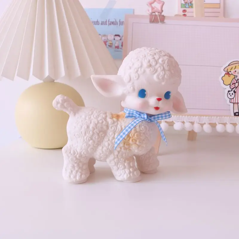 Винтажные игрушки из ягненка милые кукольные животные Showa украшение для комнаты