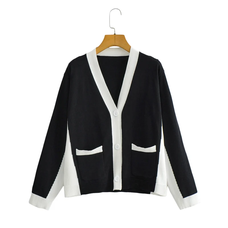 

JC·KILIG 2021 New Color Blocking Premium Knitted Cardigan Y55190
