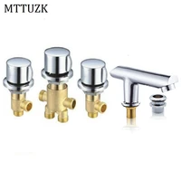 mttuzk hot and cold water brass massage bathtub faucet bathroom shower cabin faucet mixer shower room 5 hole mixing valve taps
