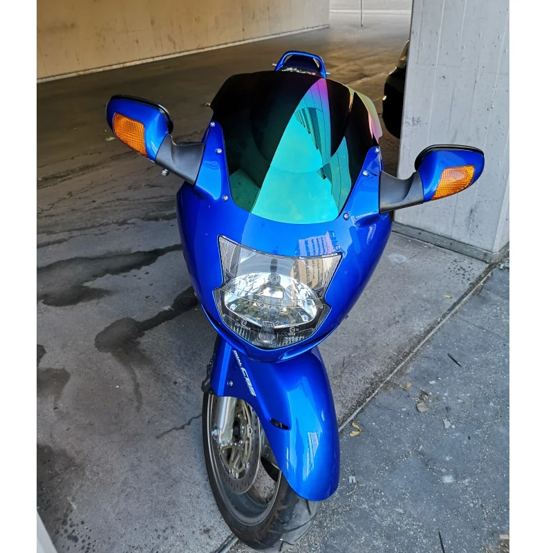 Мотоцикл двойной пузырь лобовое стекло ветер экран для 1996-2007 Honda CBR1100XX CBR 1100 XX супер черный Дрозд черный Иридиум