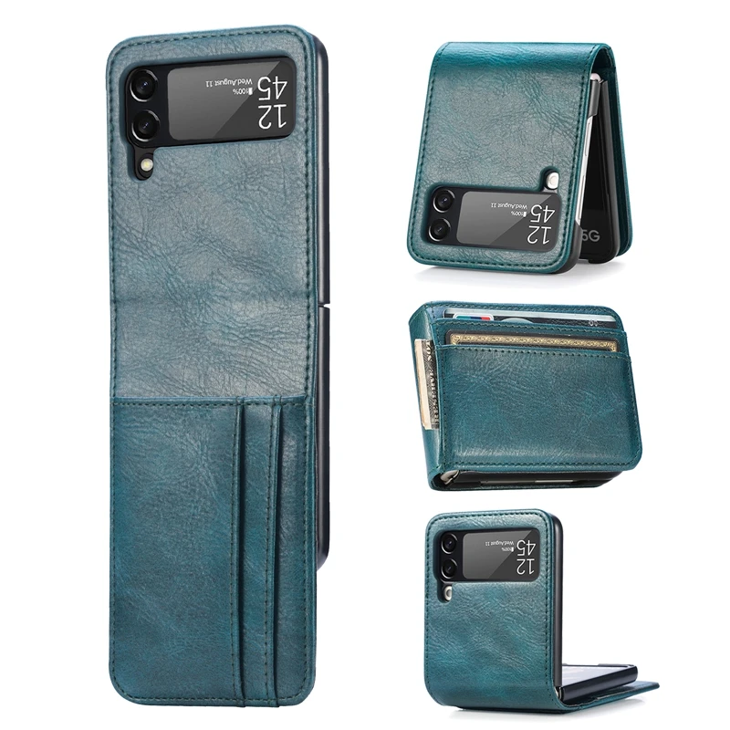 10pcs PU Leather Flip Wallet Case Slim Folding Protective Cover for Samsung Galaxy Flip 3 5G