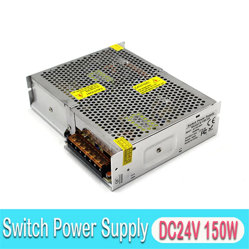 24 В DC источник питания DC24V 6.3A 150 Вт светодиодный трансформатор 220 110 AC для камеры