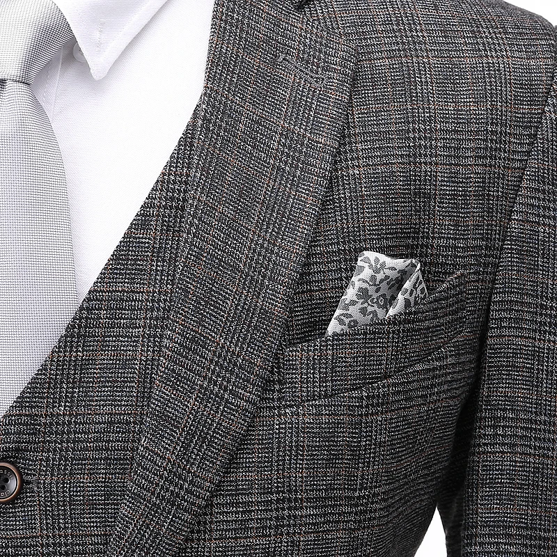 

Men's Slim Fit Suit Traje Masculino 3 Piece Jacket Vest Pants Business Suits Wedding Groom Tuxedo Ropa Hombre Elegante Blazer