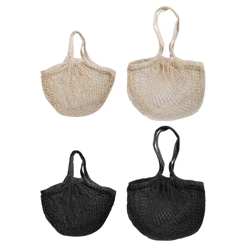 Сетчатая хозяйственная сумка для продуктов хлопковая Наплечная Сумка фруктов и