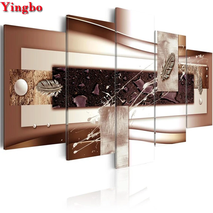 

5 pcs Diamond Embroidery Abstract art DIY 5D Diamond Painting Needlework Cross Stitch Rhinestones Modern Minimalist Decor