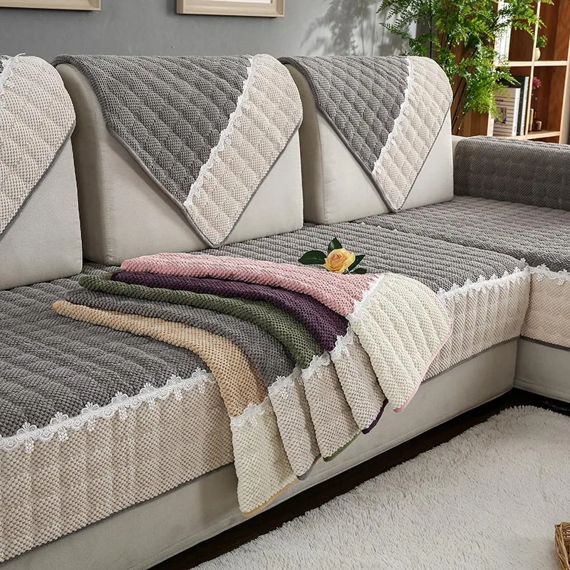 1 шт. нескользящий чехол на диван для гостиной четыре сезона вельветовые чехлы