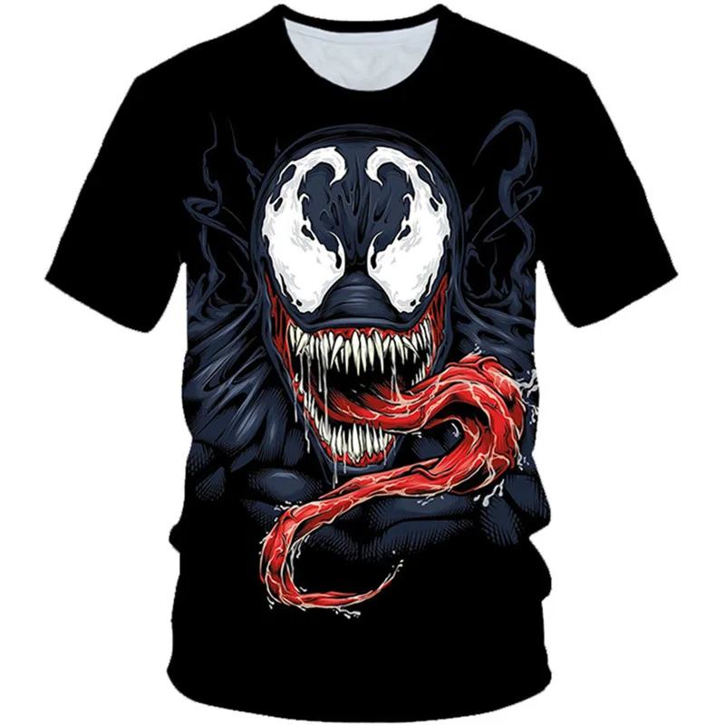 Летняя детская одежда новые Venom Marvel пленка футболка аниме детские 3D принтом Футболки для мальчиков и девочек, Повседневная рубашка футболки От 4 до 20 лет