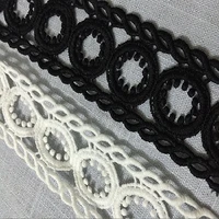 1 yard fashion embroidery flower lace fabric trim ribbon diy sewing bridal applique collar guipure dress wedding decor
