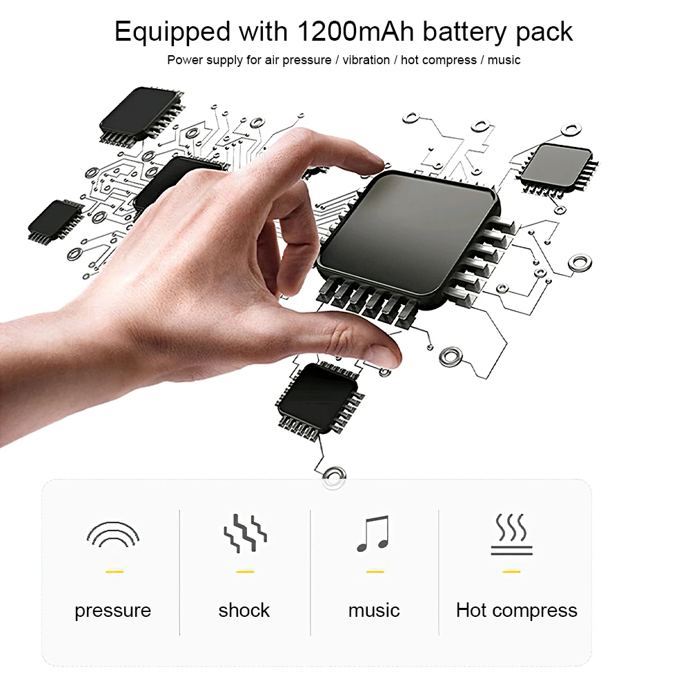 

DIOZO Air Pressure Eye Massager Vibration Hot Compress Eyes Mask Bluetooth Music Fatigue Relief Relax Eye Massager Rechargeable