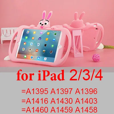 p 234 Силиконовый чехол для iPad air 2, 9,7 дюймов,,, детская подставка с милым Кроликом, чехол для планшета для iPad mini 2, 3, 4, 5, чехол - Цвет: p 234